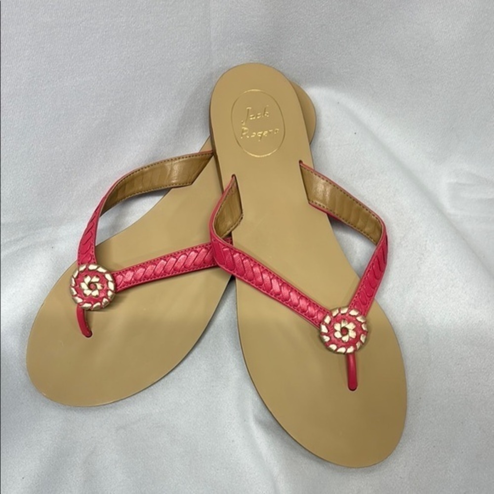 Jack Rogers Sandals Ali Braided Leather Dress Thongs shoes size 11 new
